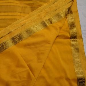 Designer plain saree